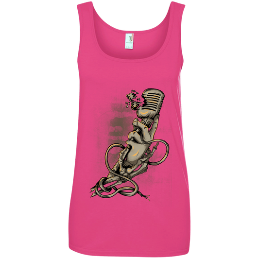 "MICROPHONE FIEND" Ladies' 100% Ringspun Cotton Tank Top