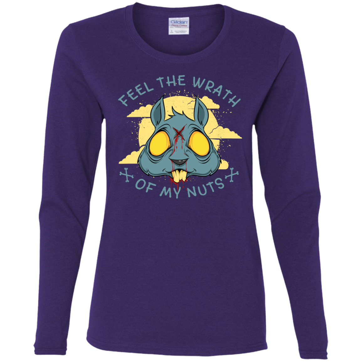 "FEEL THE WRATH" Ladies' Cotton LS T-Shirt