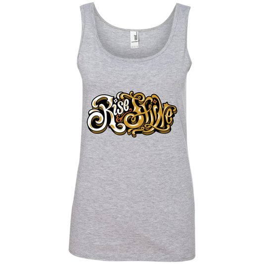 "RISE AND SHINE" Ladies' 100% Ringspun Cotton Tank Top