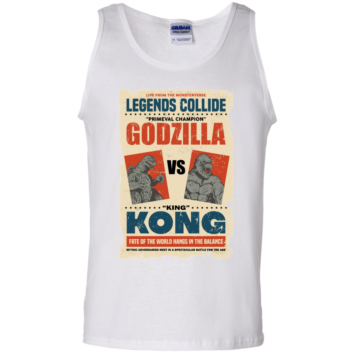 "GODZILLA VS KONG" 100% Cotton Tank Top