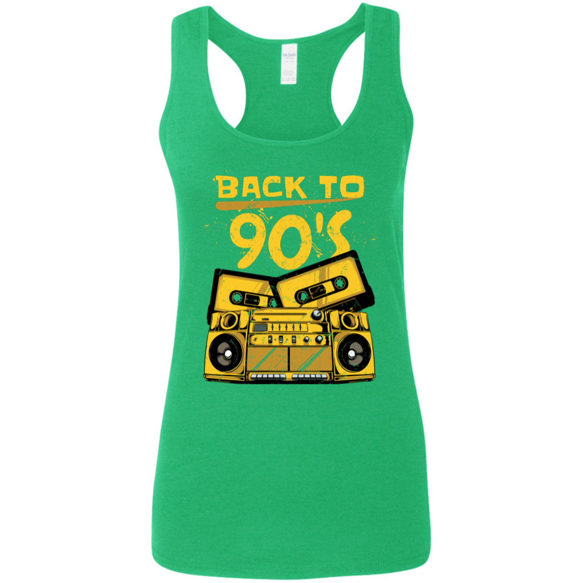 "BACK TO 90'S" Ladies' Softstyle Racerback Tank