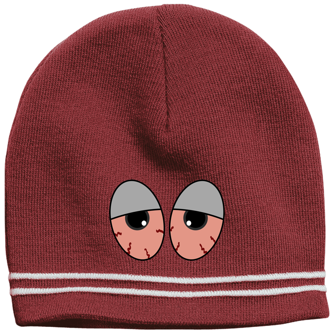 "RED EYES" Colorblock beanie