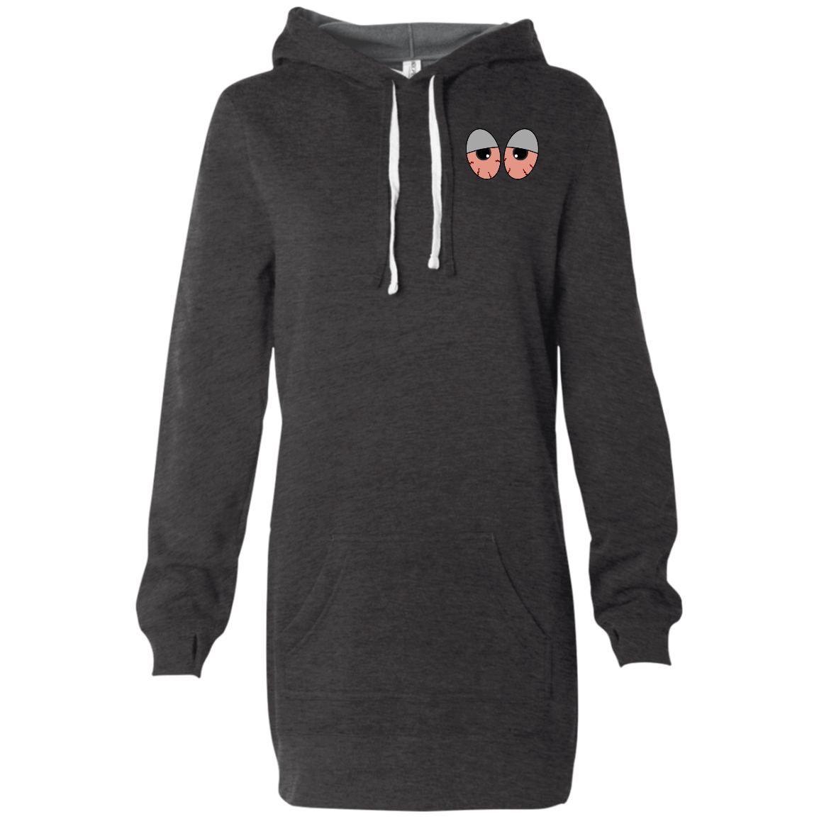 "RED EYES" Women's Hooded Pullover Dress