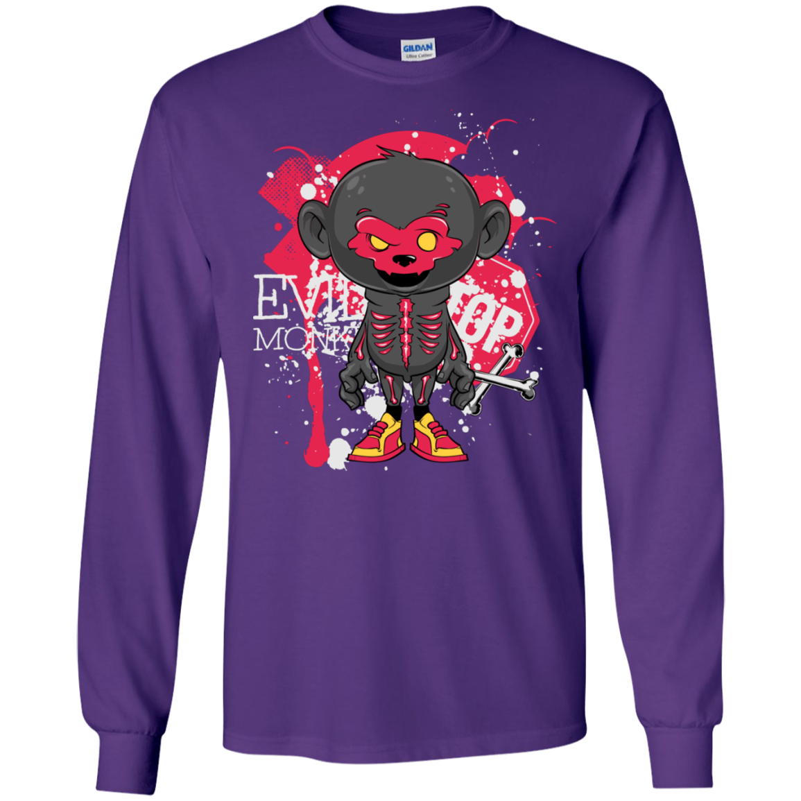 "EVIL MONKEY" LS Ultra Cotton T-Shirt