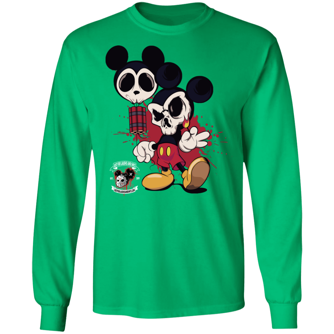 "MICKEY GO BOOM" LS Ultra Cotton T-Shirt