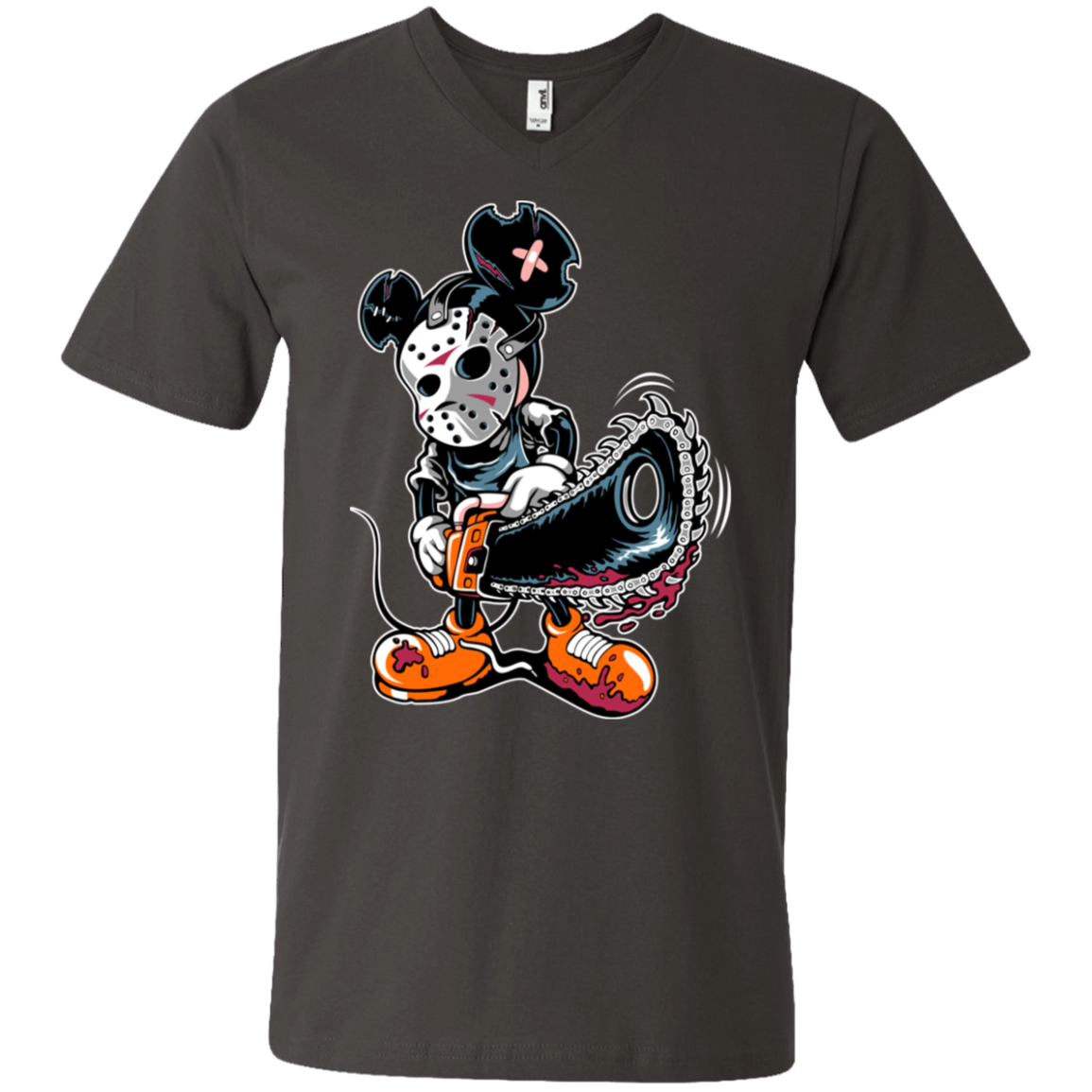 "MICKY PSYCHO" Men's Printed V-Neck T-Shirt