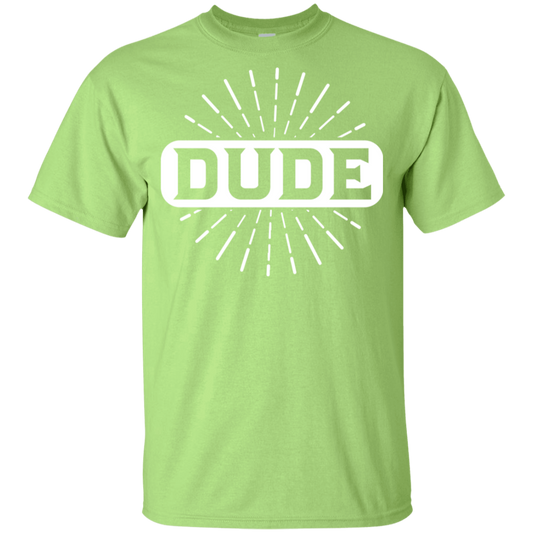 "DUDE" Youth Ultra Cotton T-Shirt in white print