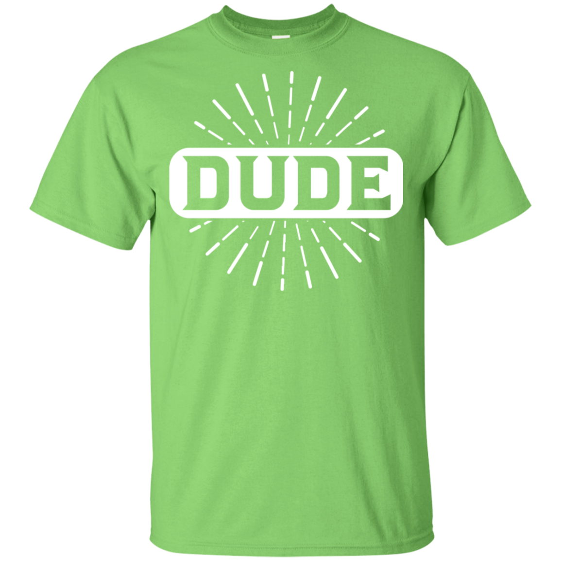 "DUDE" Youth Ultra Cotton T-Shirt in white print