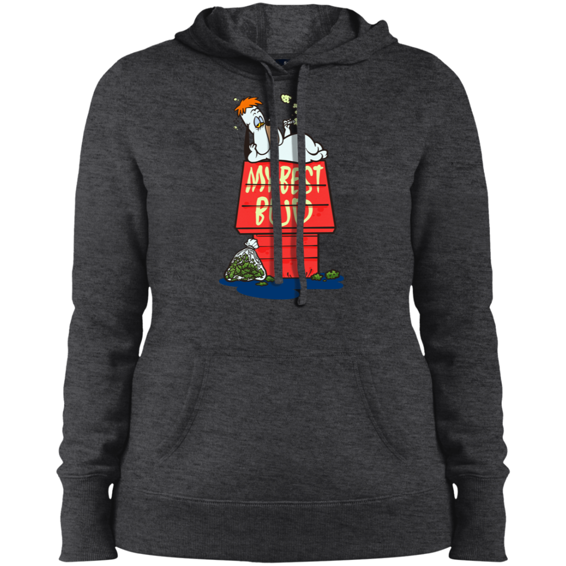 "MY BEST BUD" Ladies' Pullover Hooded Sweatshirt