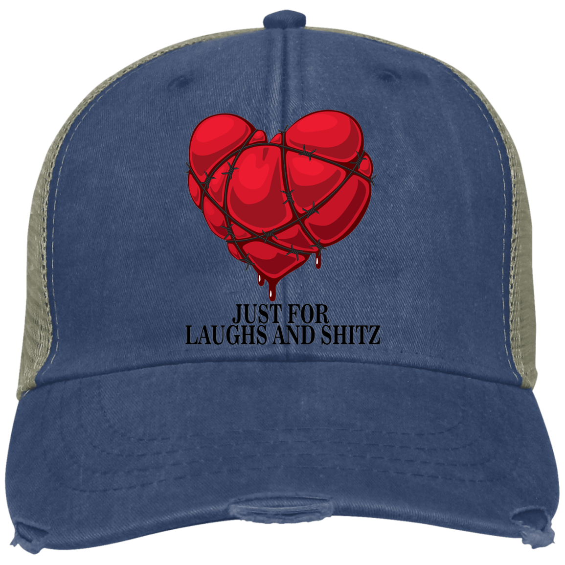 "MY BLOODY HEART" in black print Ollie Cap