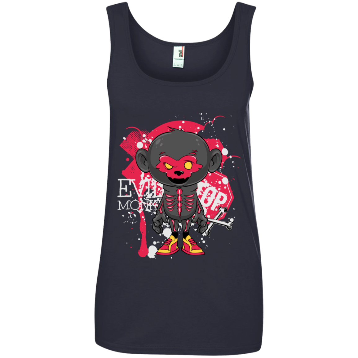 "EVIL MONKEY" Ladies' 100% Ringspun Cotton Tank Top