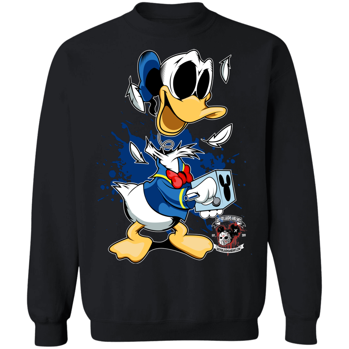 "DONALD IN A BOX" Crewneck Pullover Sweatshirt  8 oz.