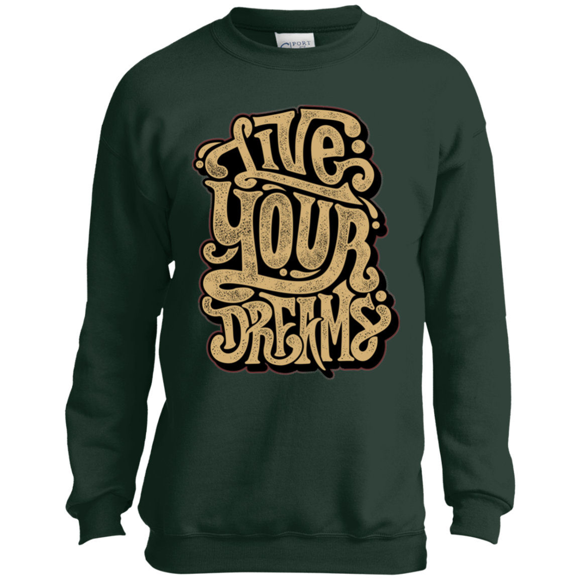 "LIVE YOUR DREAMS" Youth Crewneck Sweatshirt