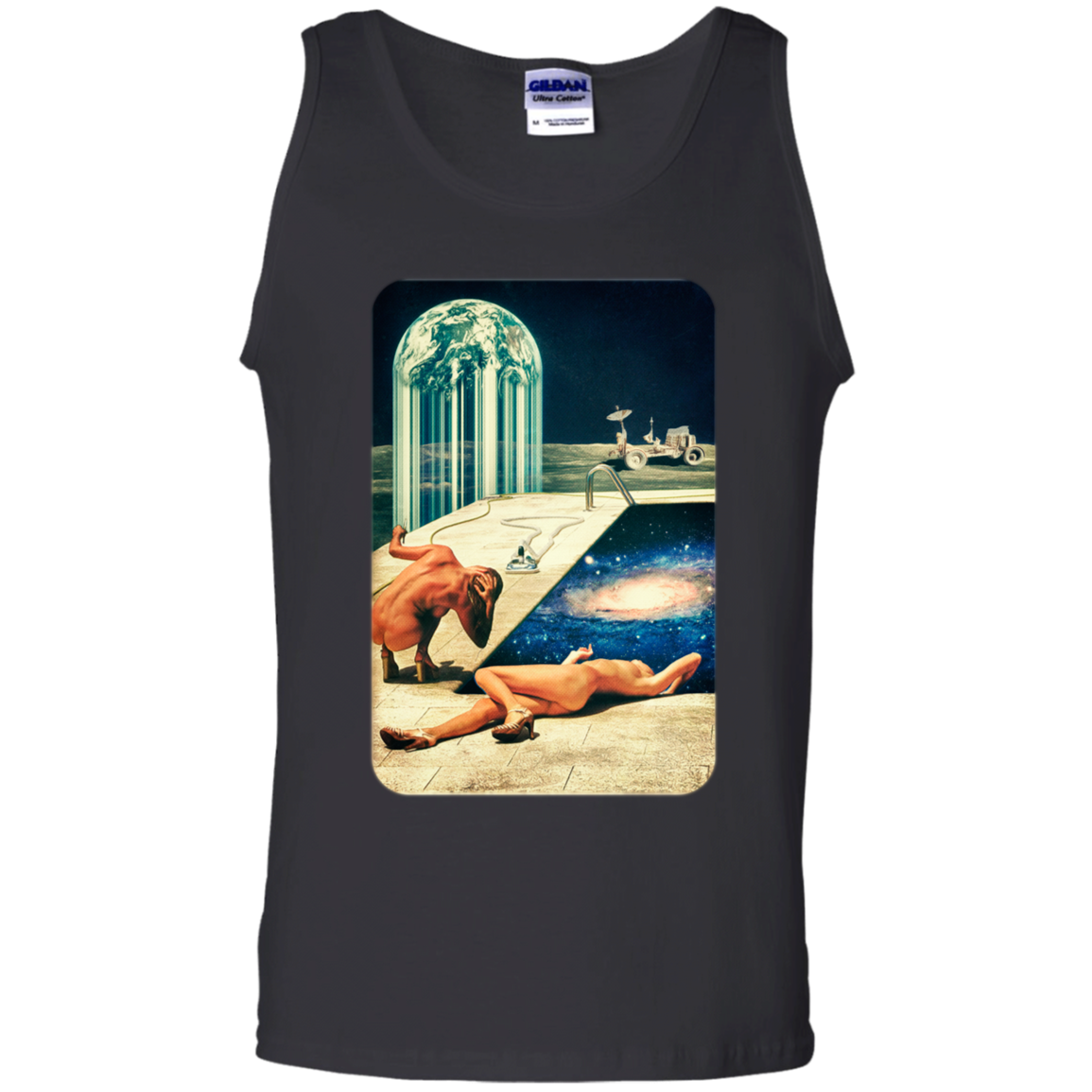 "MOON POOL" 100% Cotton Tank Top