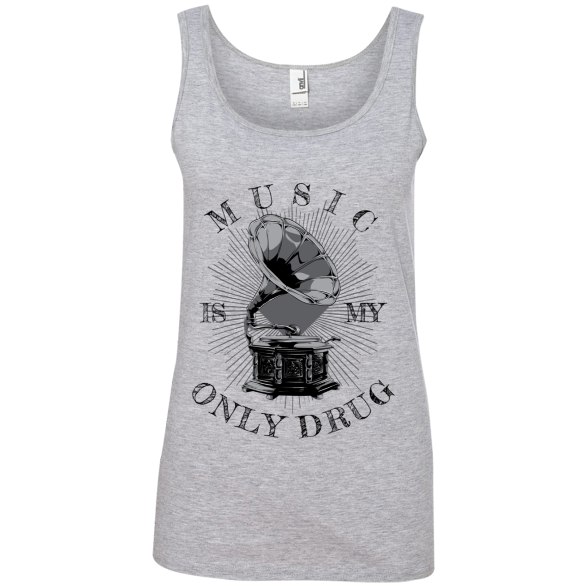 "MUSIC" Ladies' 100% Ringspun Cotton Tank Top