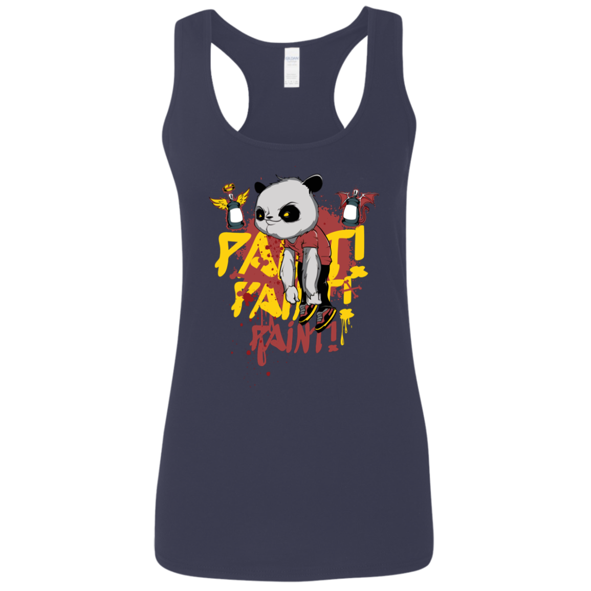 "PAINT PAINT PAINT" Ladies' Softstyle Racerback Tank