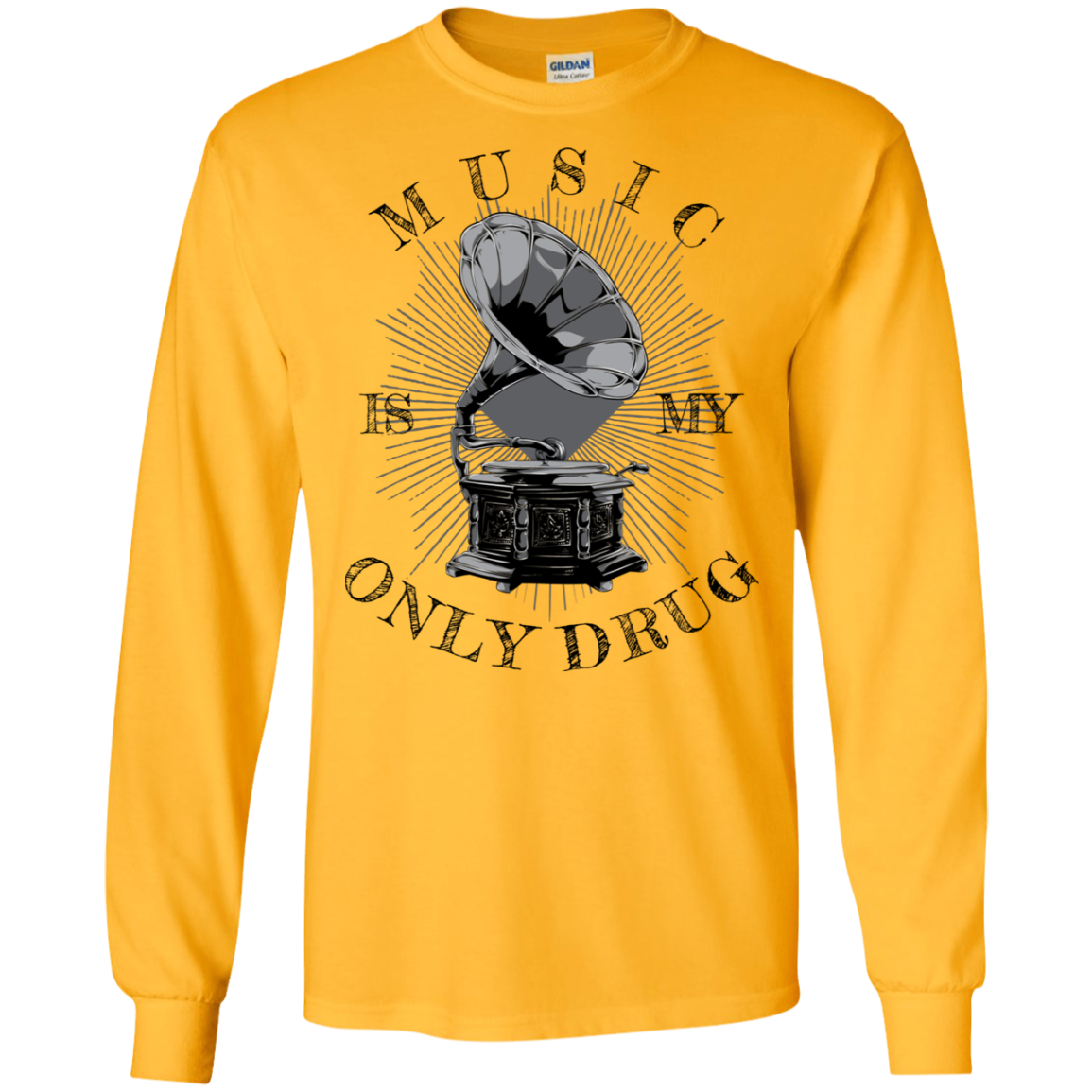 "MUSIC" LS Ultra Cotton T-Shirt