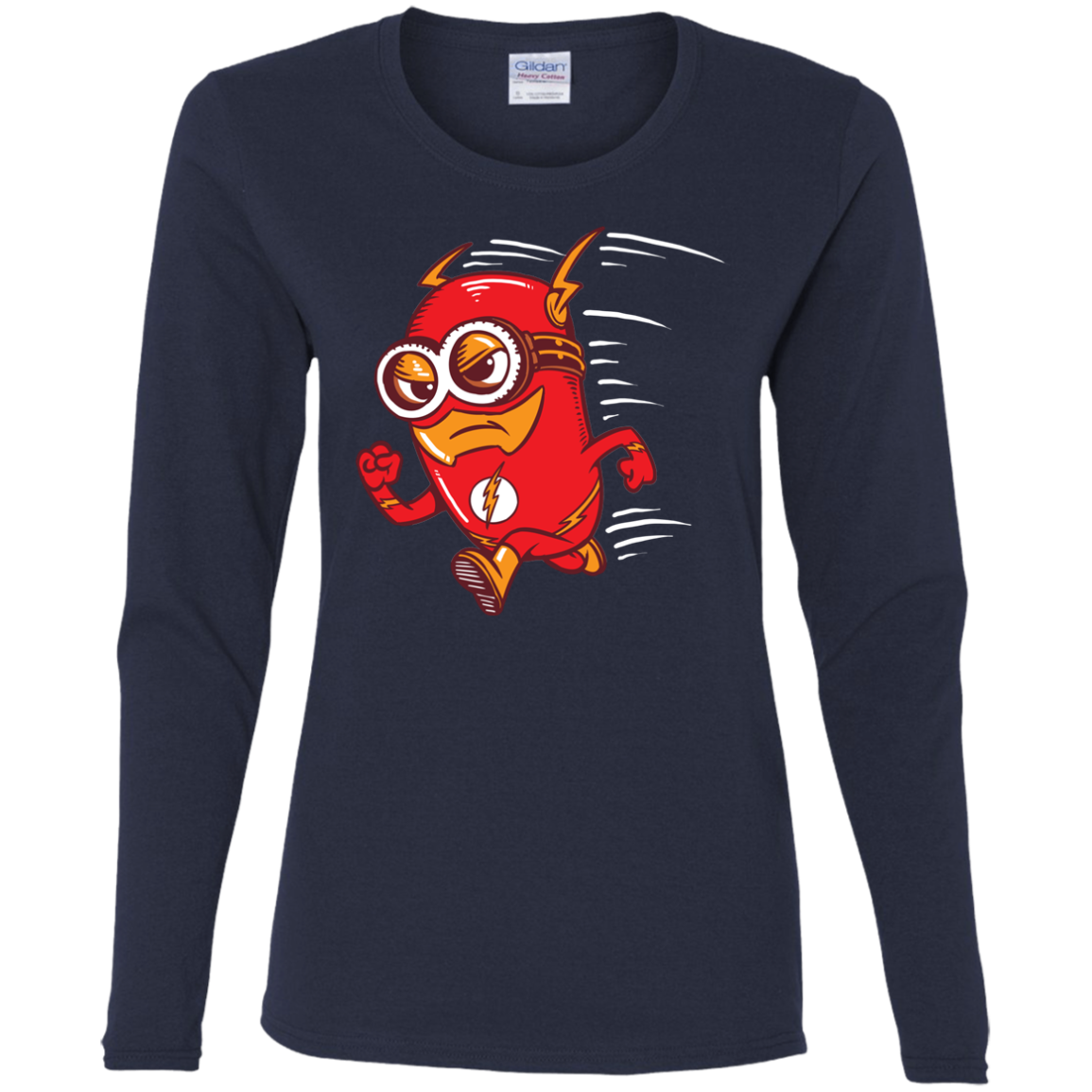 "FLASH MINION" Ladies' Cotton LS T-Shirt