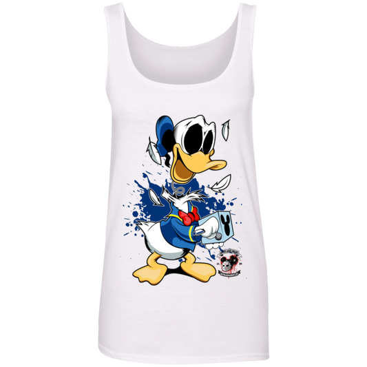 "DONALD IN A BOX" Ladies' 100% Ringspun Cotton Tank Top