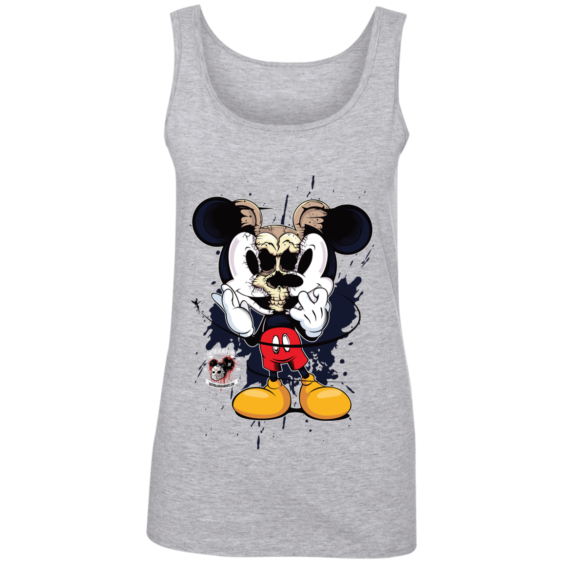 "SKULL MICKEY" Ladies' 100% Ringspun Cotton Tank Top