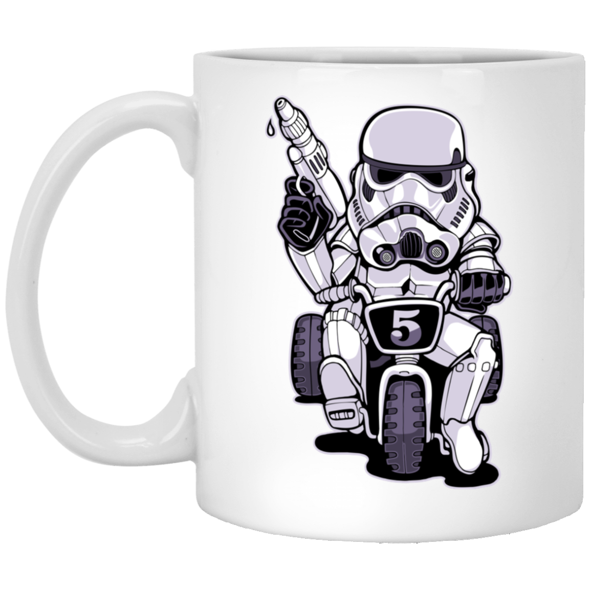 "TOOPER ON A BIKE" 11 oz. White Mug