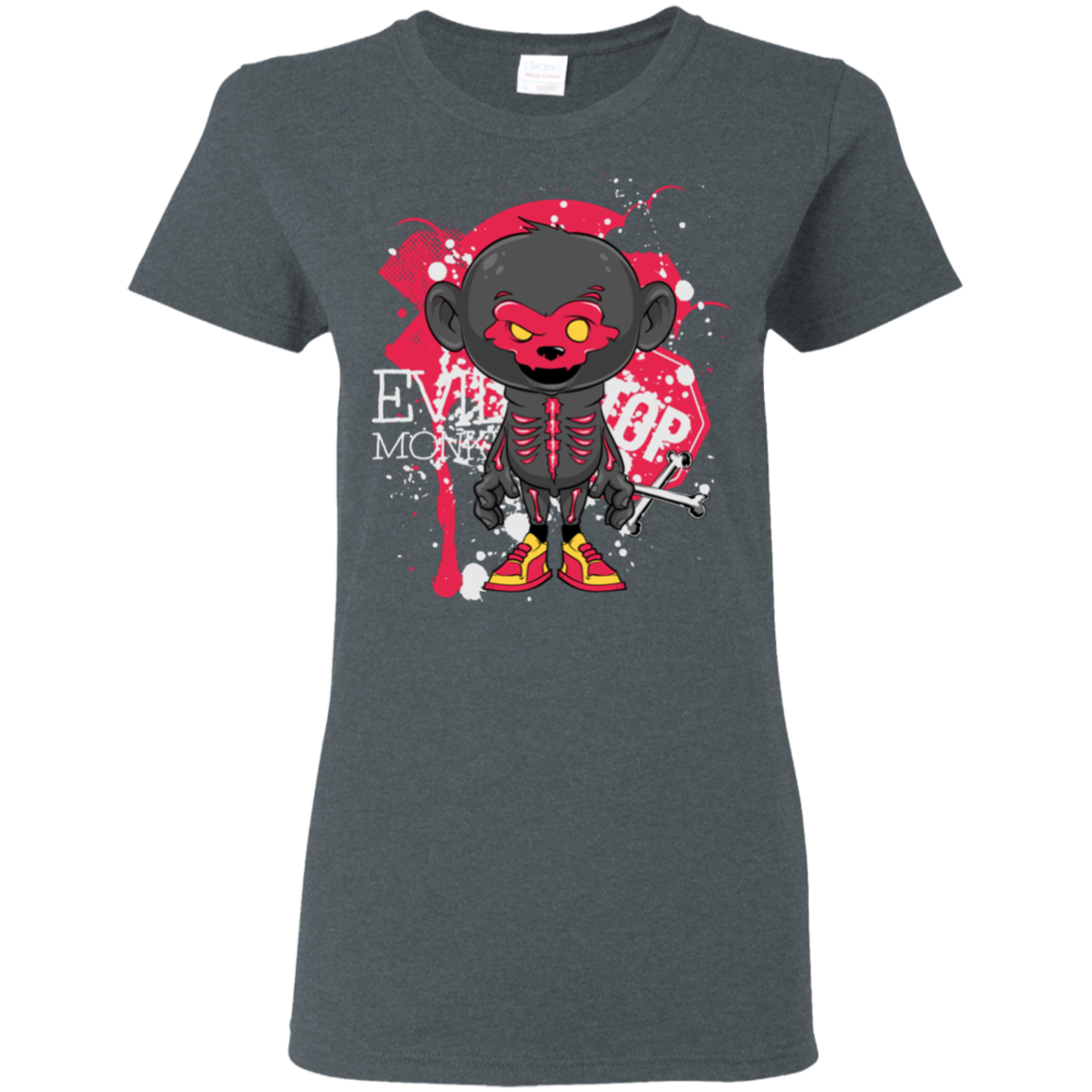 "EVIL MONKEY" Ladies' 5.3 oz. T-Shirt