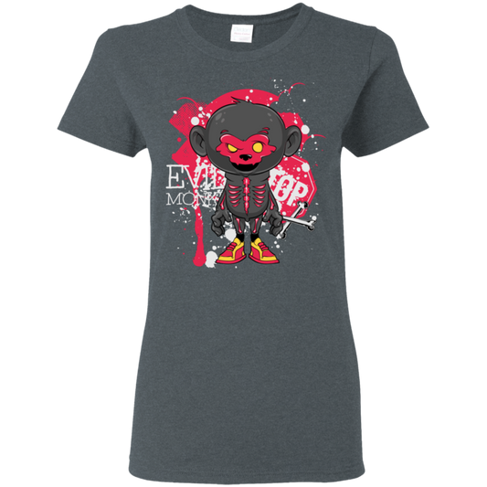 "EVIL MONKEY" Ladies' 5.3 oz. T-Shirt