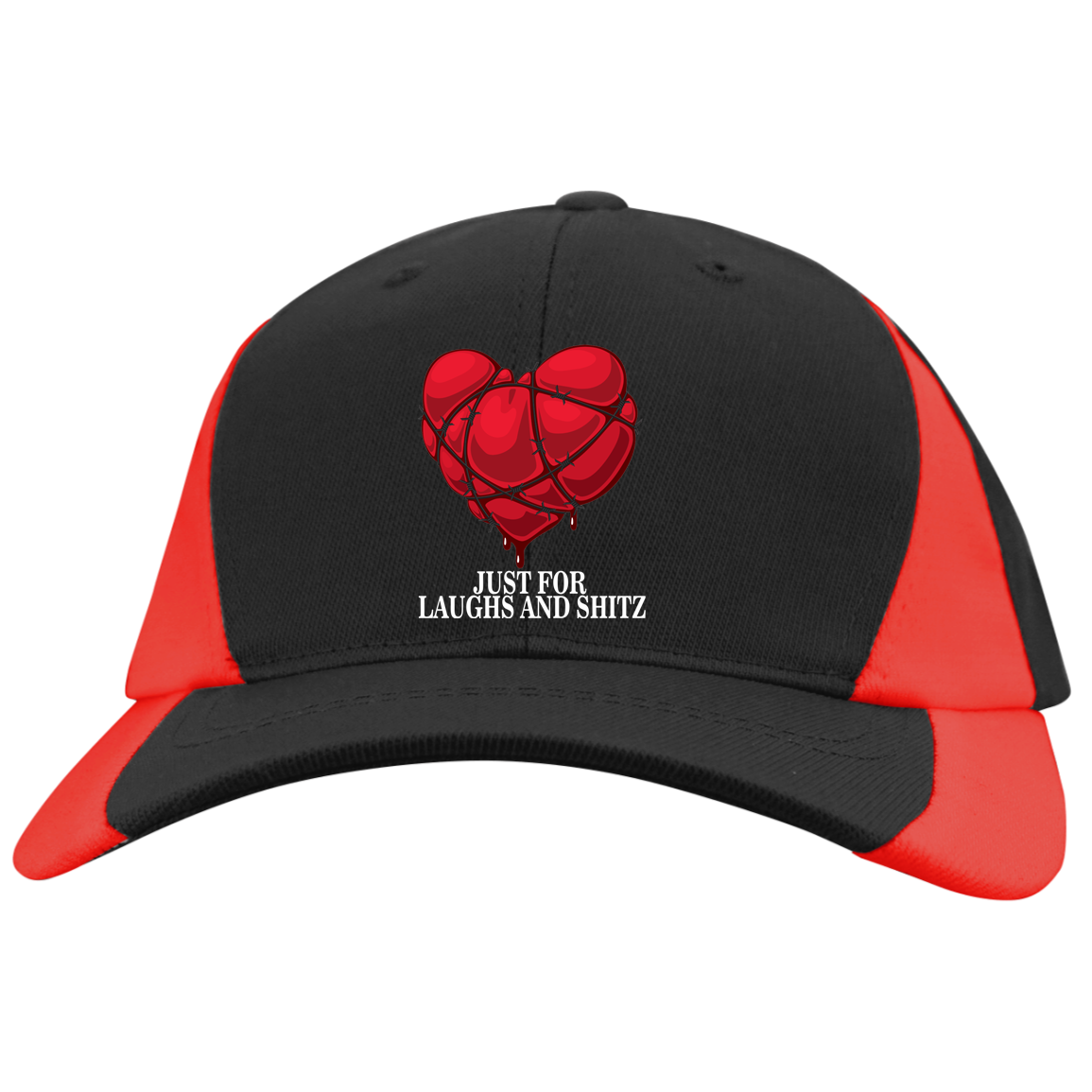 "MY BLOODY HEART" in white print Mid-Profile Colorblock Hat