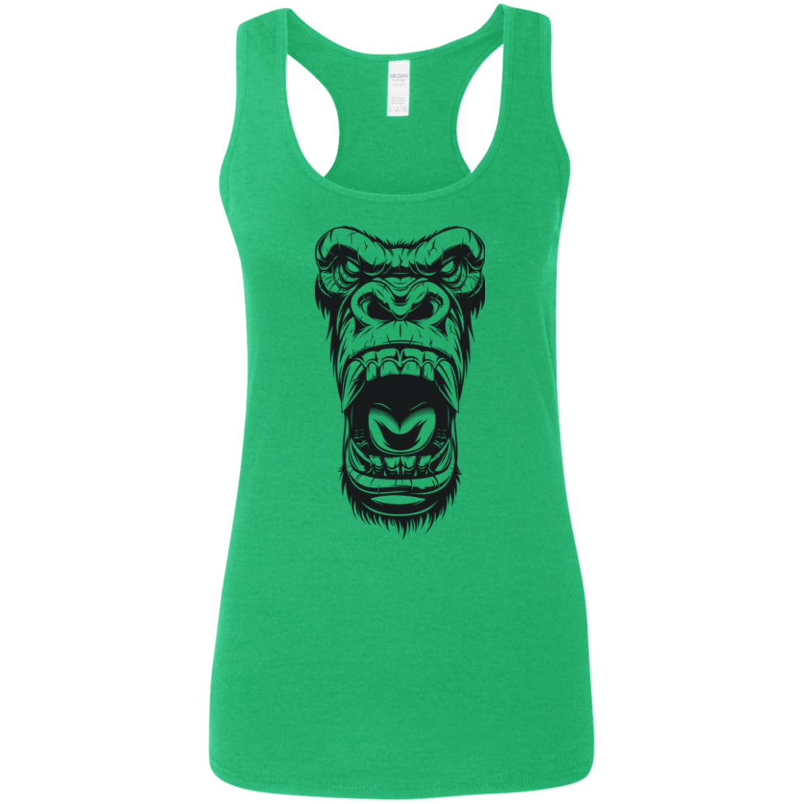 "GORILLA FACE" Ladies' Softstyle Racerback Tank