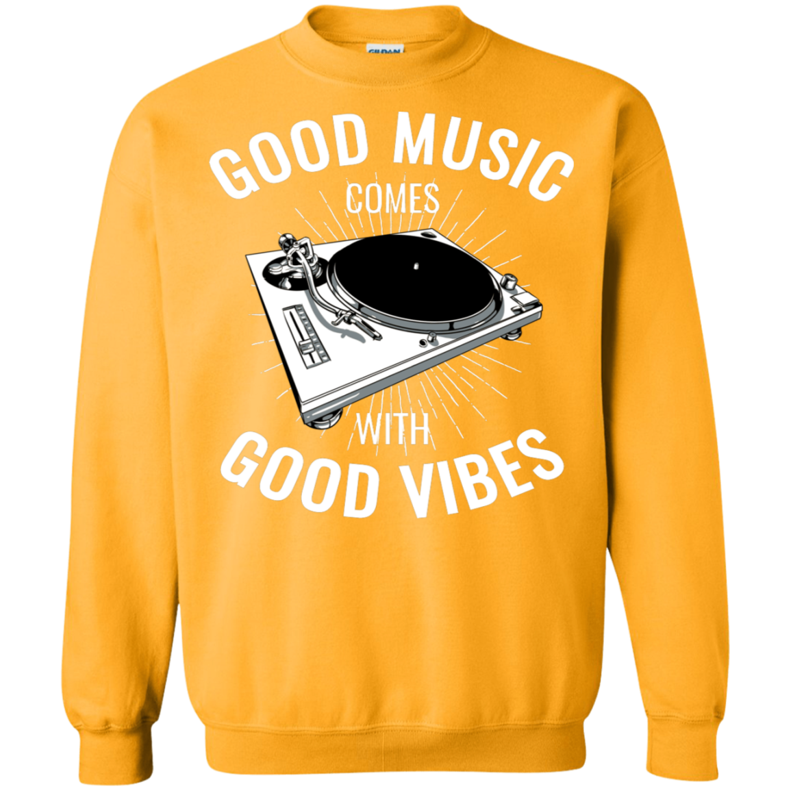 "GOOD VIBES" Crewneck Pullover Sweatshirt  8 oz.