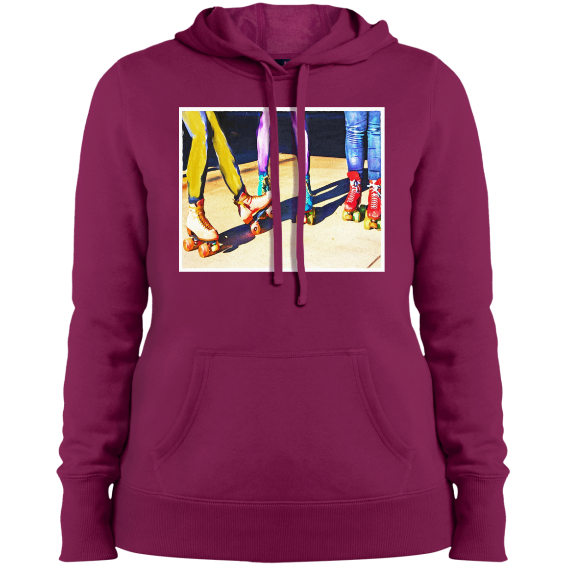 "ROLLER BOOGIE" Ladies' Pullover Hooded Sweatshirt