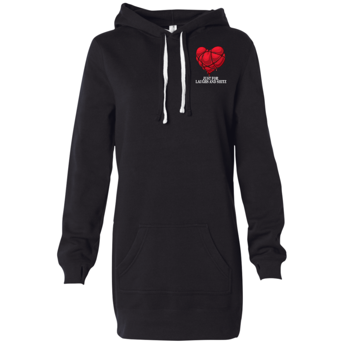 "MY BLOODY HEART" Women's Hooded Pullover Dress