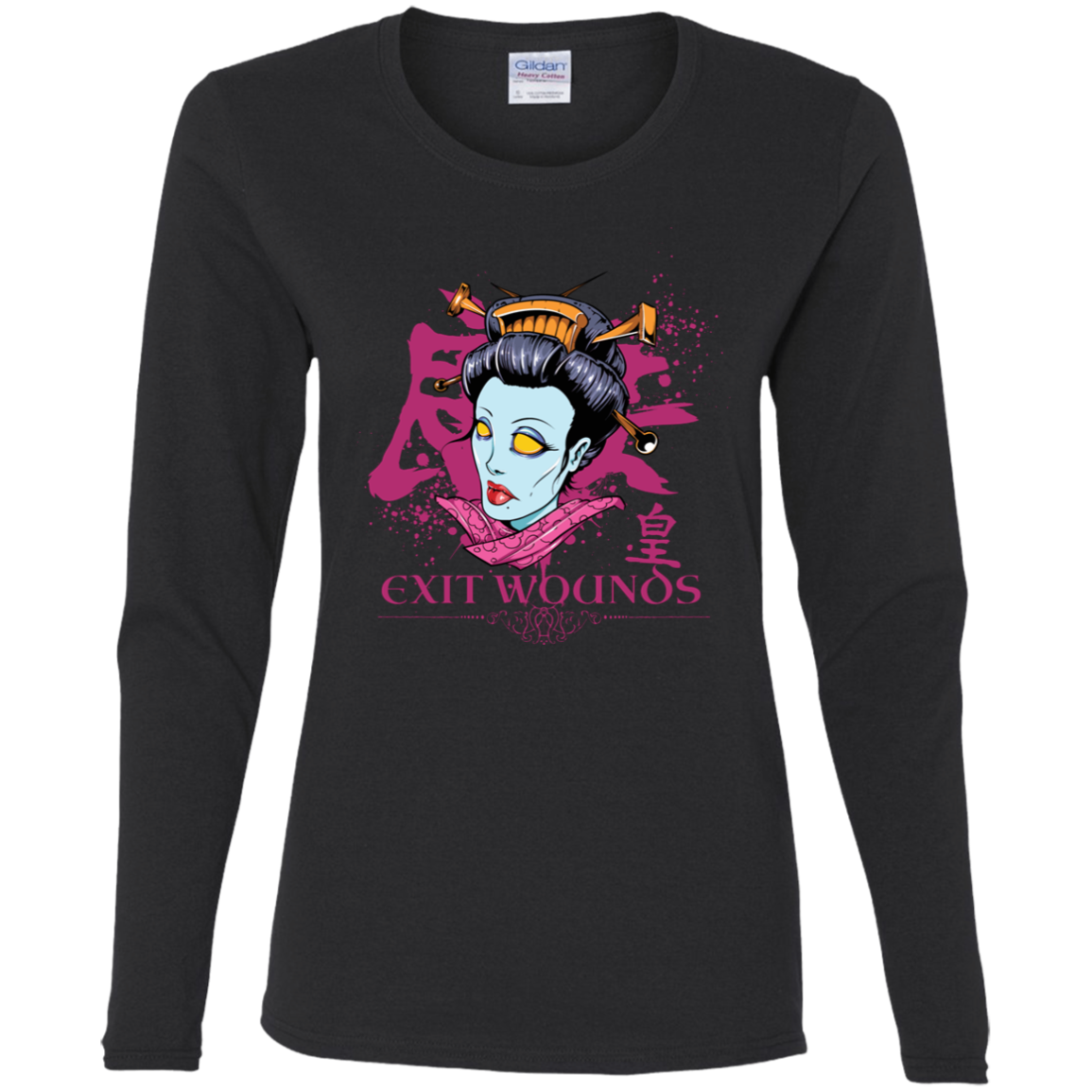 "EXIT WOUNDS" Ladies' Cotton LS T-Shirt