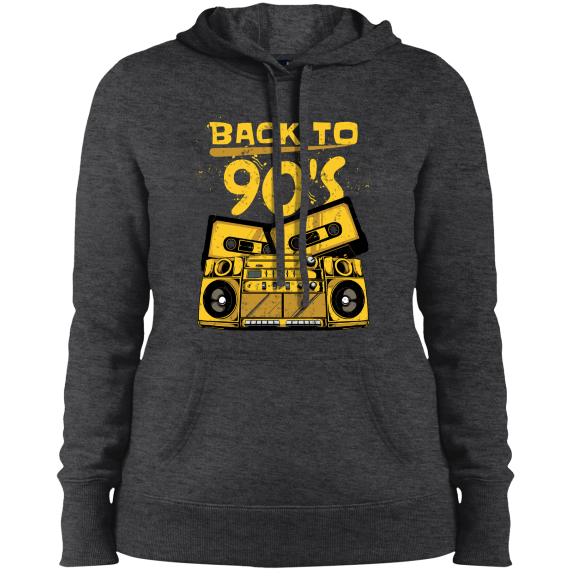 "BACK TO 90'S" Ladies' Pullover Hooded Sweatshirt