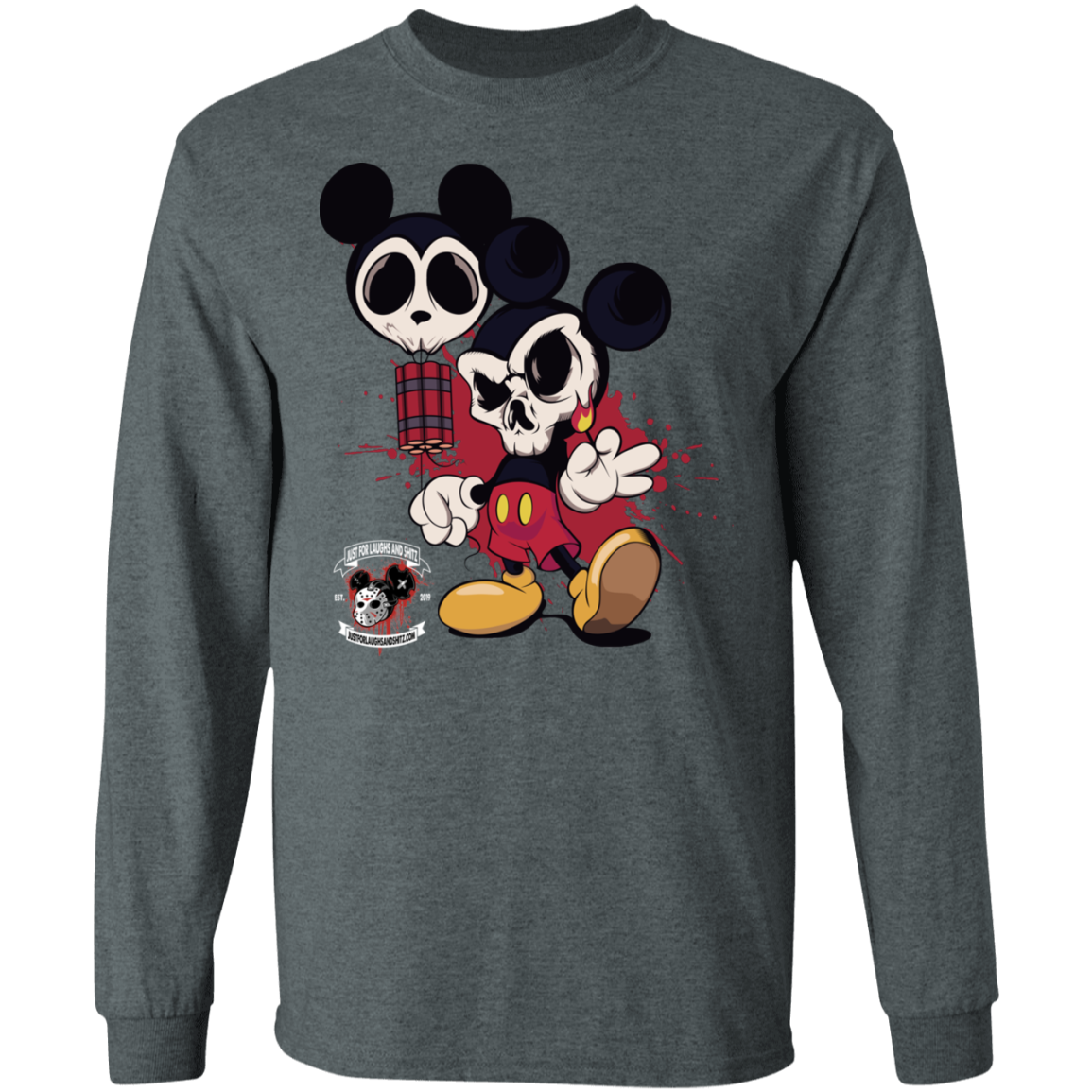 "MICKEY GO BOOM" LS Ultra Cotton T-Shirt