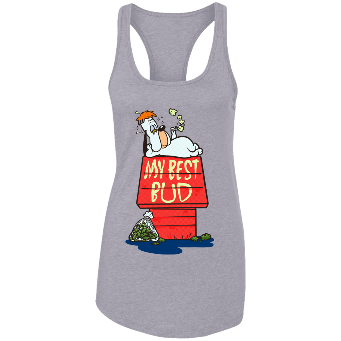 "MY BEST BUD" Ladies Ideal Racerback Tank