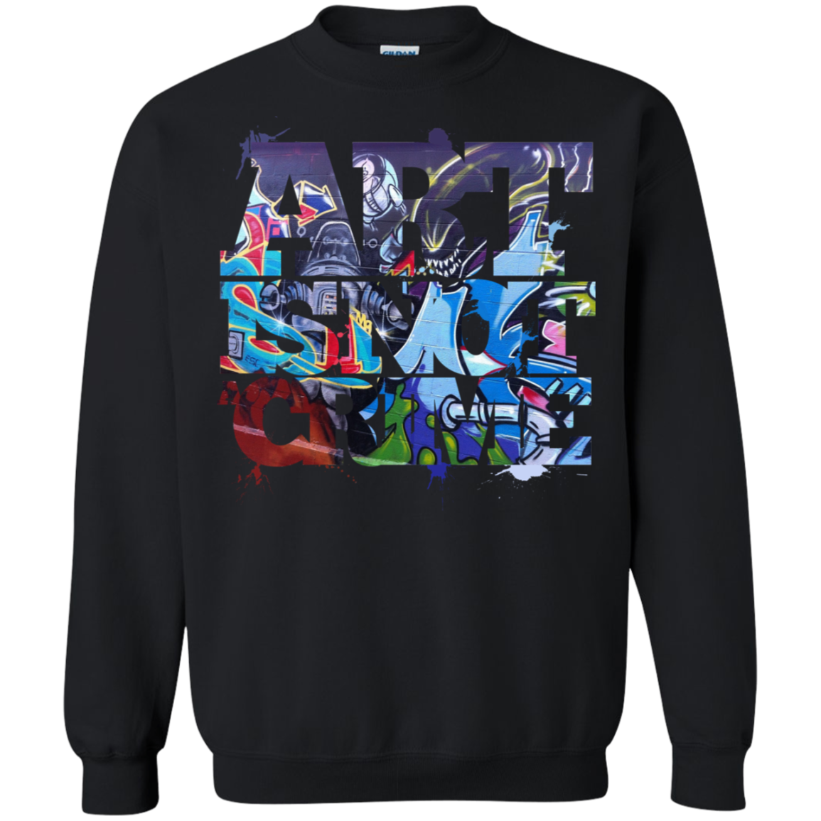 "NOT A CRIME" Crewneck Pullover Sweatshirt  8 oz.