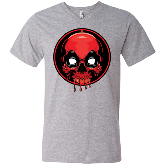 "SKULLPOOL" Men's Printed V-Neck T-Shirt