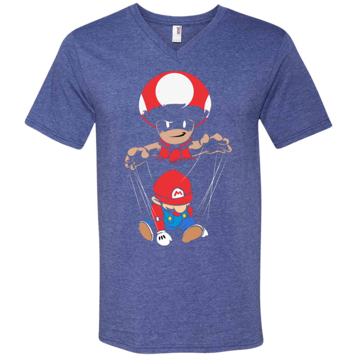 "MARIO DOLL"  Men's Printed V-Neck T-Shirt