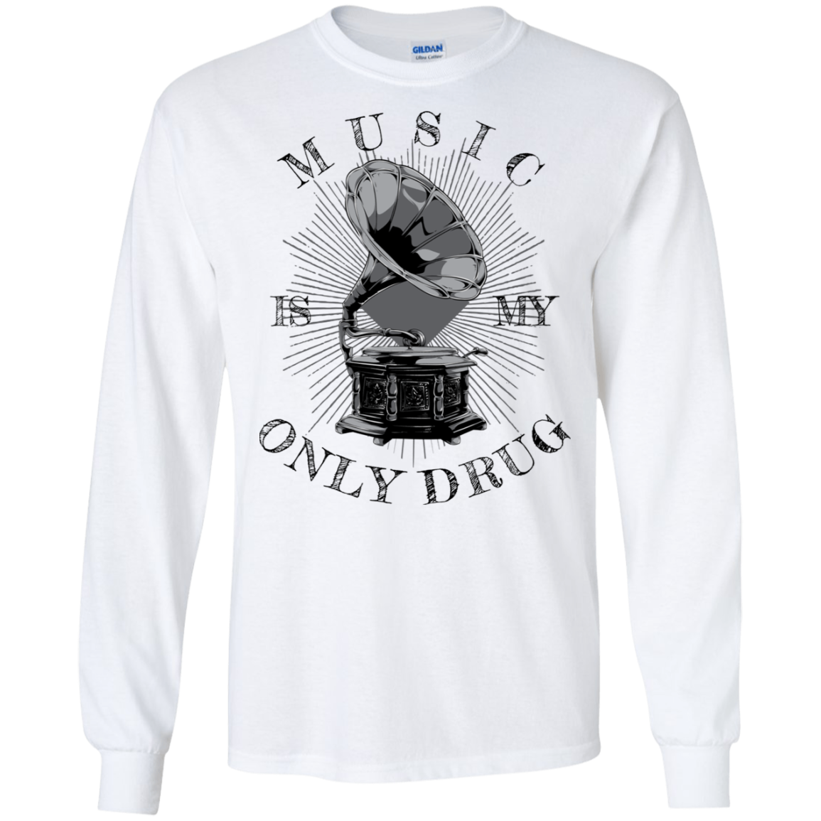 "MUSIC" LS Ultra Cotton T-Shirt