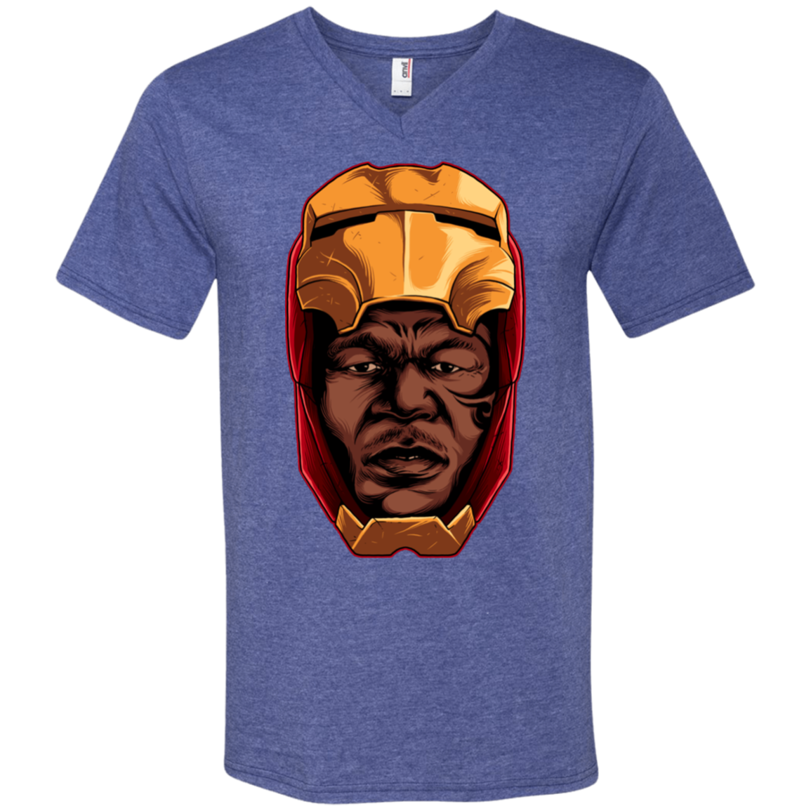 "THE REAL IRON" Men's Printed V-Neck T-Shirt