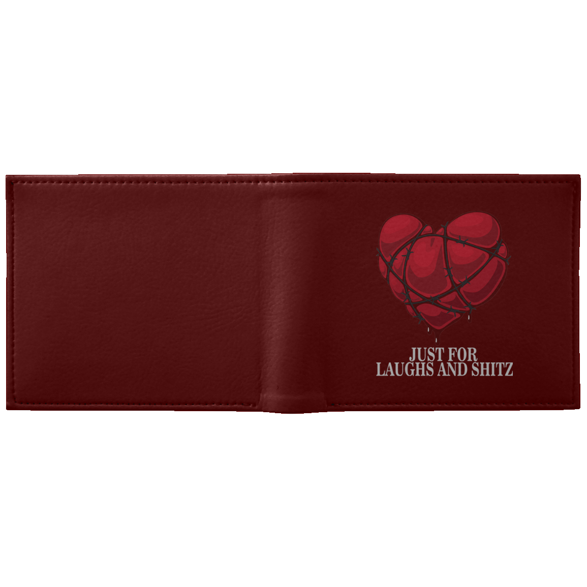 "MY BLOODY HEART" Wallet in white print