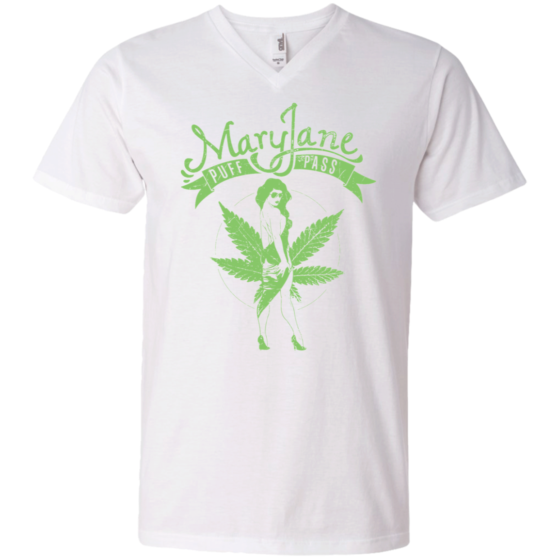 "MARY JANE" Men's Printed V-Neck T-Shirt