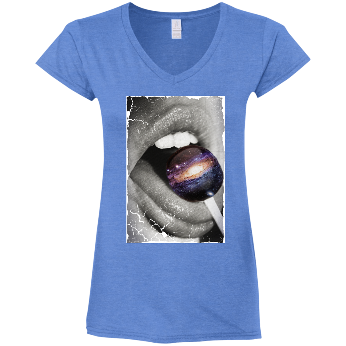 "GALACTIC TASTE" Ladies' Fitted Softstyle 4.5 oz V-Neck T-Shirt