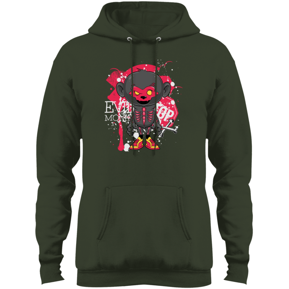 "EVIL MONKEY" Core Fleece Pullover Hoodie