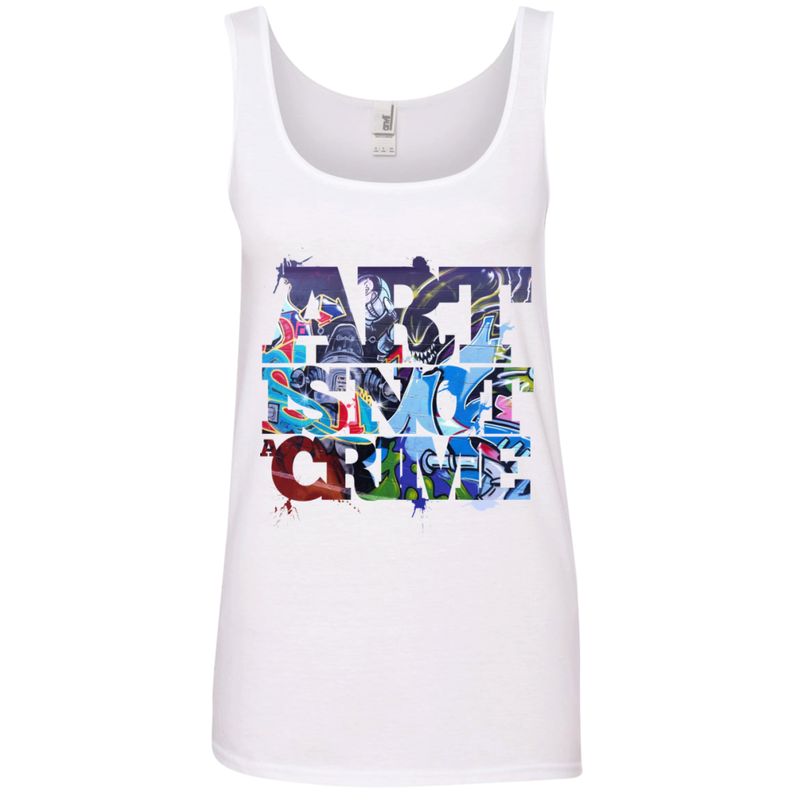 "NOT A CRIME" Ladies' 100% Ringspun Cotton Tank Top