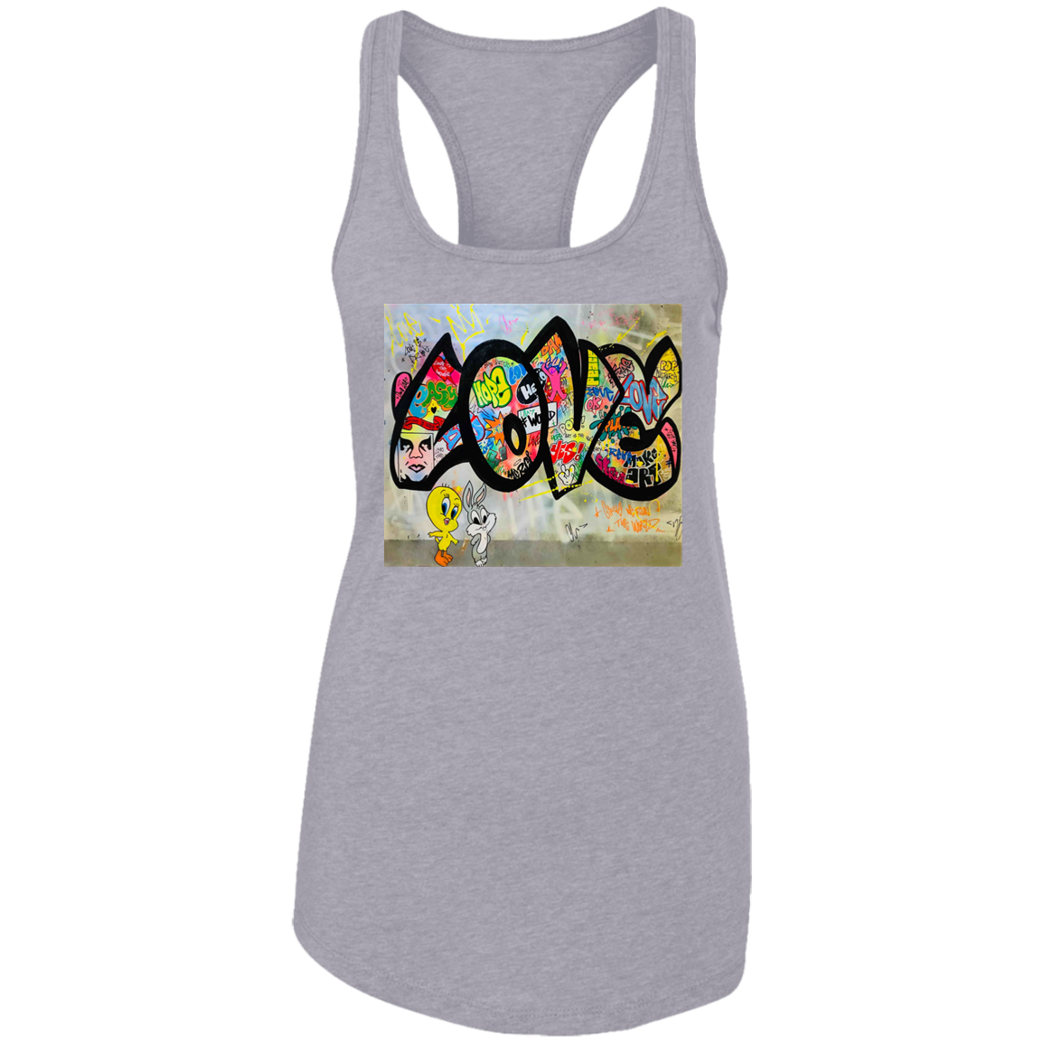 "LOVE" Ladies Ideal Racerback Tank