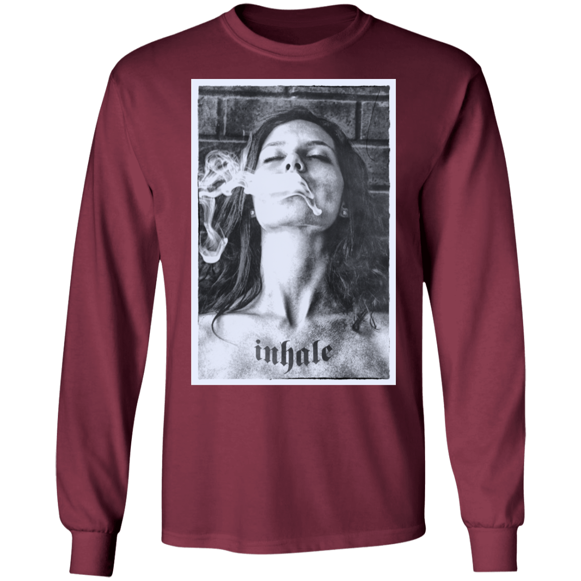 "INHALE" LS Ultra Cotton T-Shirt