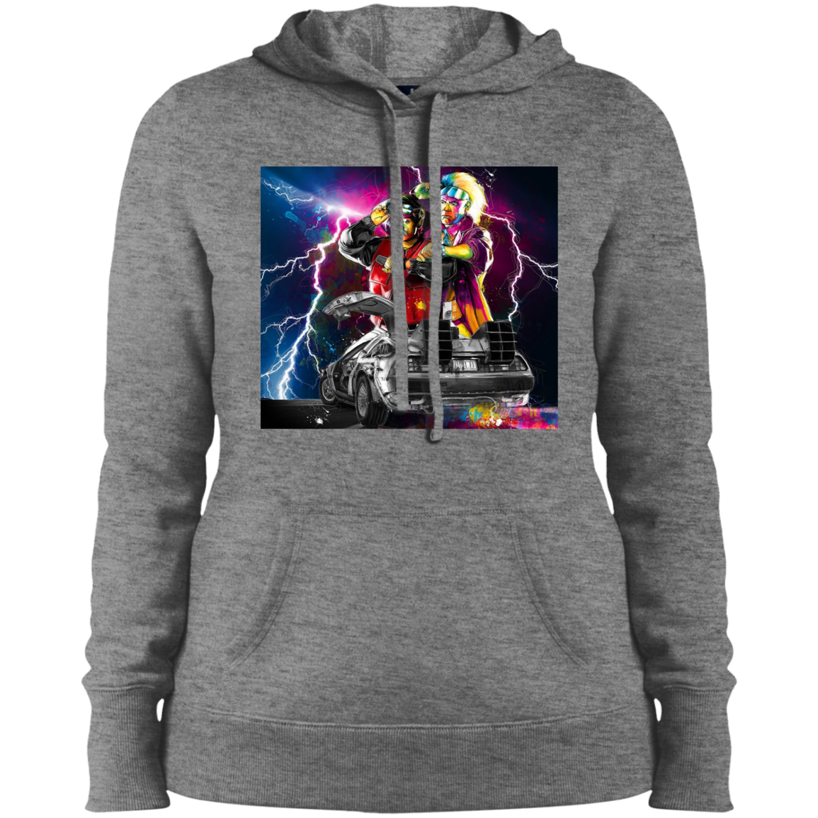 "DELOREAN" Ladies' Pullover Hooded Sweatshirt