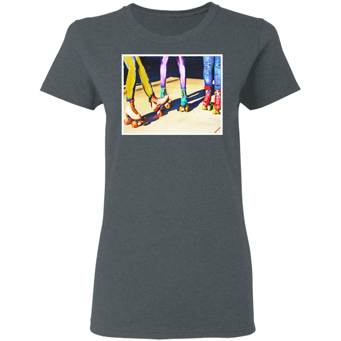 "ROLLER BOOGIE" Ladies' 5.3 oz. T-Shirt